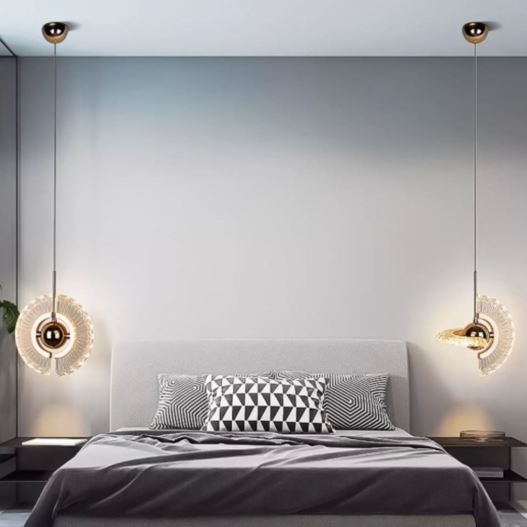 Lustre Pendente LED Nórdico em Metal e Acrílico Sofisticado - Casa Elège