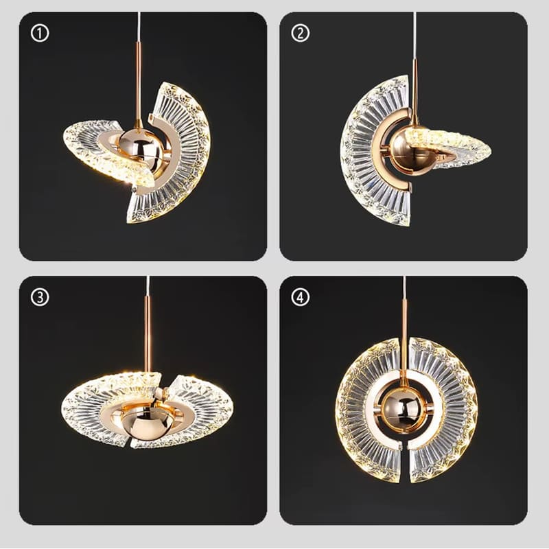 Lustre Pendente LED Nórdico em Metal e Acrílico Sofisticado - Casa Elège
