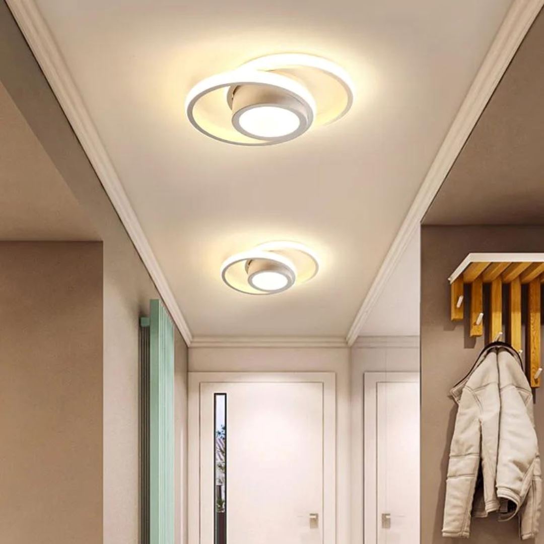 Luminária de Teto LED Plafon Sobrepor Moderna e Minimalista - Branco Quente Casa Elège