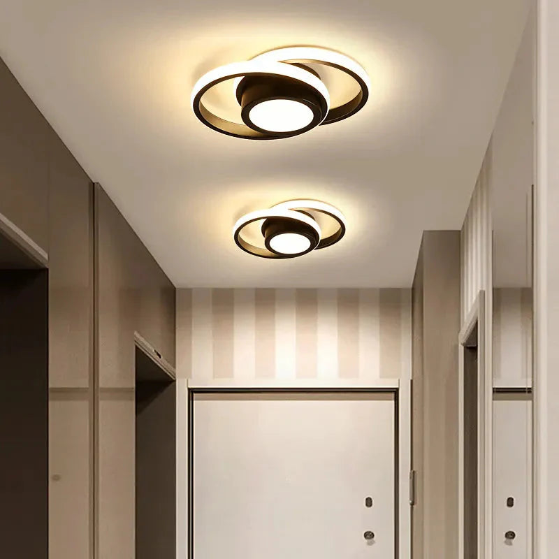 Luminária de Teto LED Plafon Sobrepor Moderna e Minimalista - Preto Quente Casa Elège
