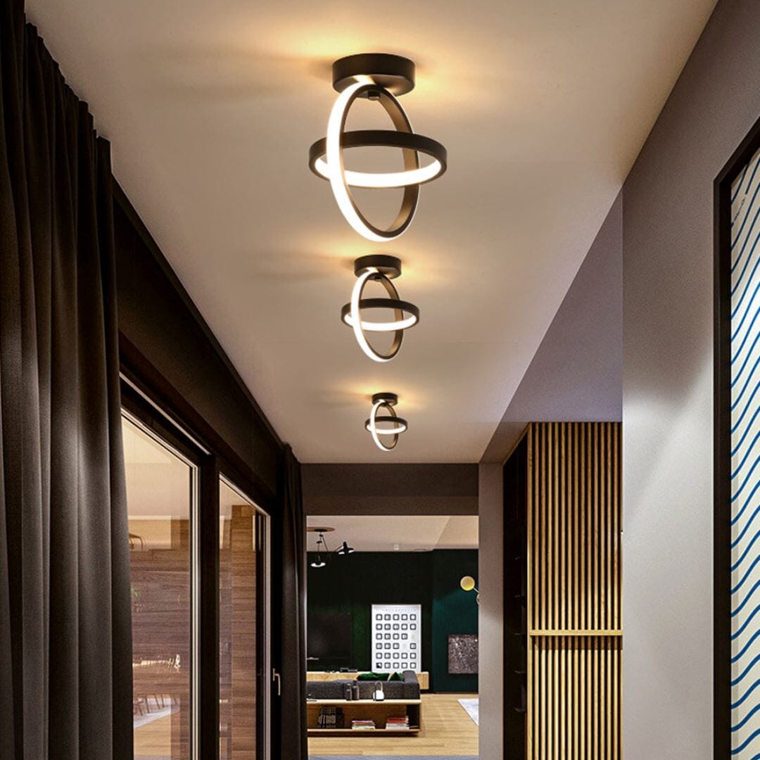 Luminária de Teto LED Plafon Sobrepor Moderno Elegante - Preto Quente Casa Elège