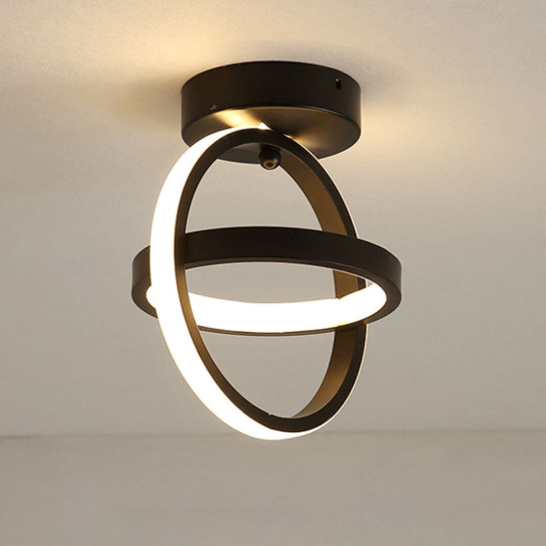 Luminária de Teto LED Plafon Sobrepor Moderno Elegante - Preto Fria Casa Elège