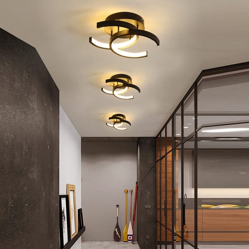 Luminária de Teto LED Plafon Sobrepor Design Moderno - Preto Casa Elège