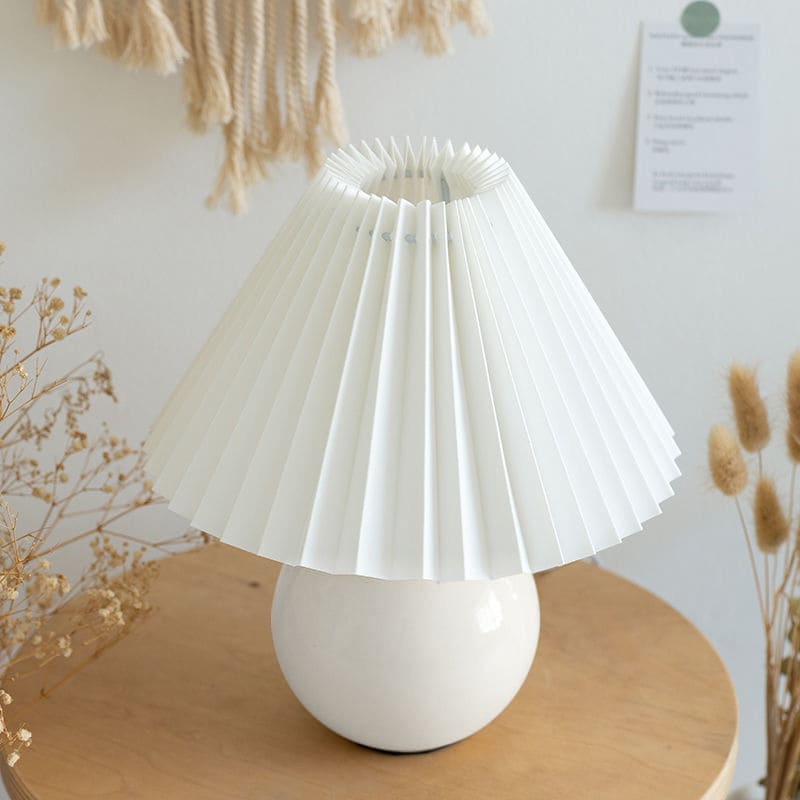 Luminária de Mesa USB com Dimmer e Luz Quente Minimalista - Branco Tecido Branco Casa Elège