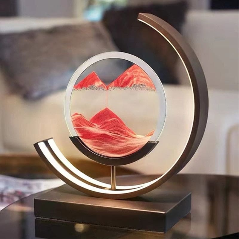 Luminária de Mesa Ampulheta em LED com Imagens Relaxantes - Casa Elège
