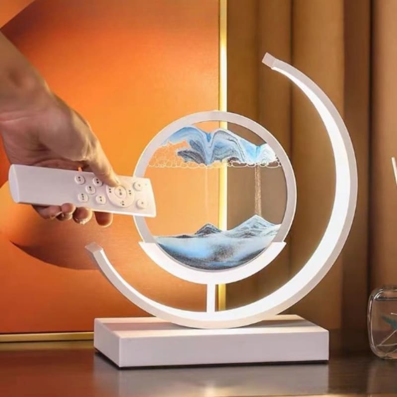 Luminária de Mesa Ampulheta em LED com Imagens Relaxantes - Casa Elège