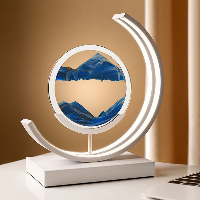 Luminária de Mesa Ampulheta em LED com Imagens Relaxantes - Casa Elège