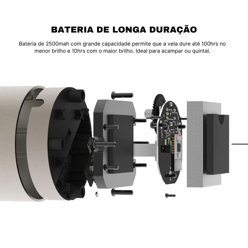 Luminária de Mesa Portátil em Metal com LED Regulável - Casa Elège