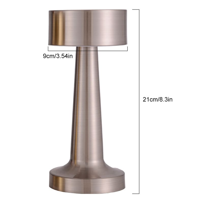 Luminária De Mesa LED Recarregável Retrô Com Dimmer - Casa Elège