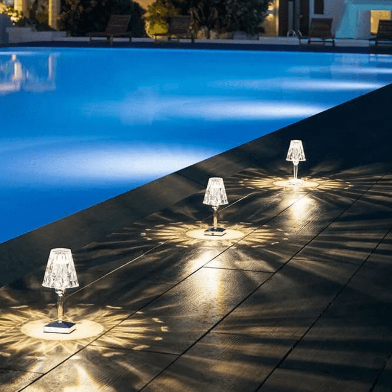 Luminária de Mesa LED Diamante Recarregável Sem Fio - Casa Elège