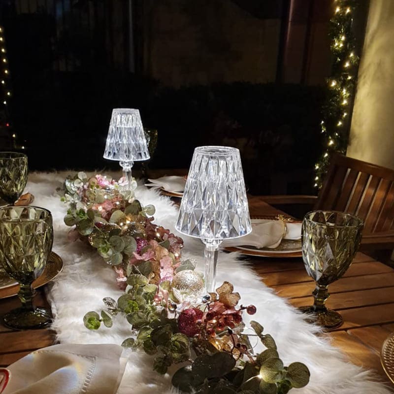 Luminária de Mesa LED Diamante Recarregável Sem Fio - Casa Elège