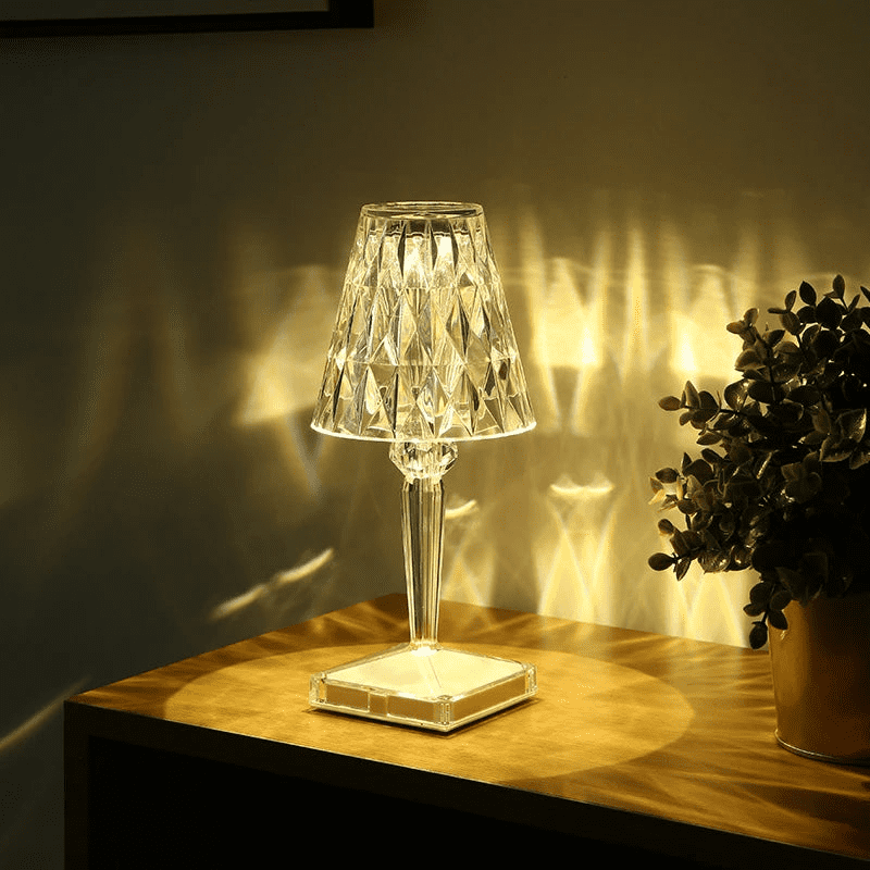 Luminária de Mesa LED Diamante Recarregável Sem Fio - Casa Elège