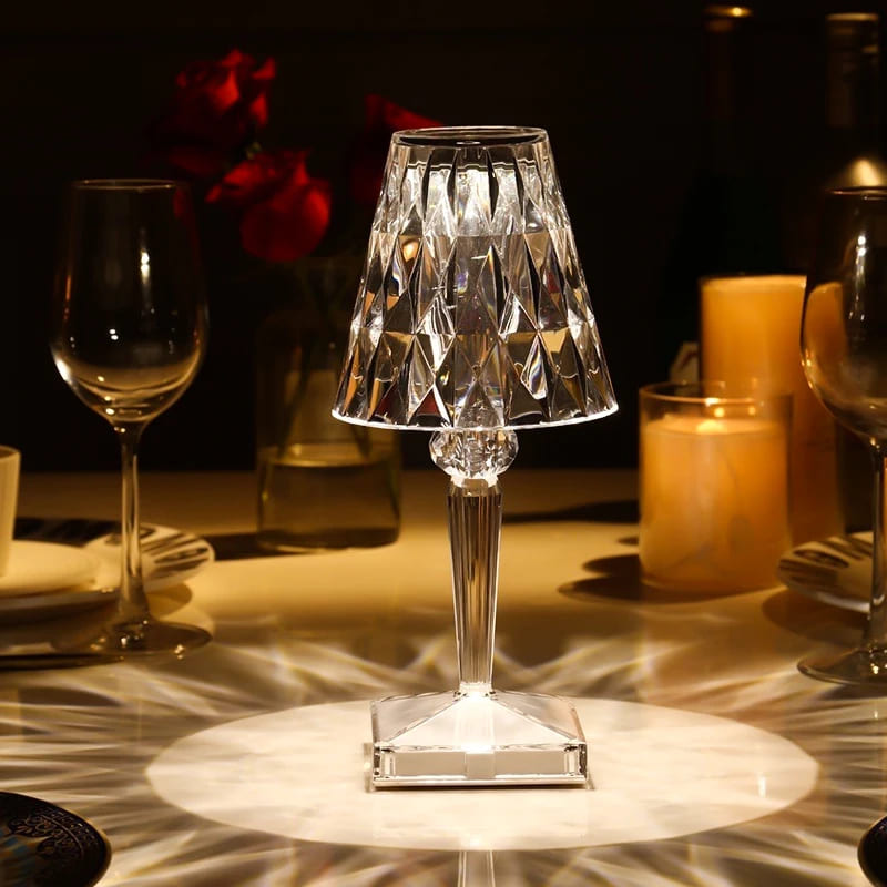 Luminária de Mesa LED Diamante Recarregável Sem Fio - Casa Elège