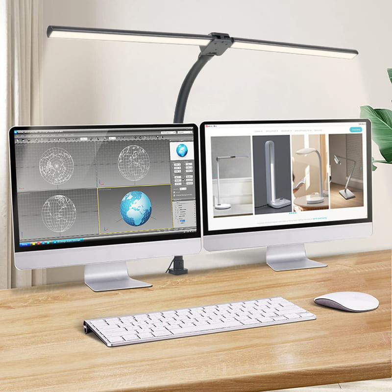 Luminária de Mesa LED Flexível em Alumínio com Controle - Preto Casa Elège