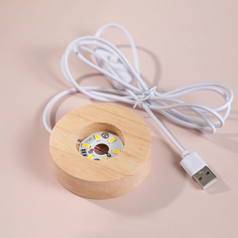 Luminária de Mesa LED 3D Bola em Cristal Decorativa - Casa Elège