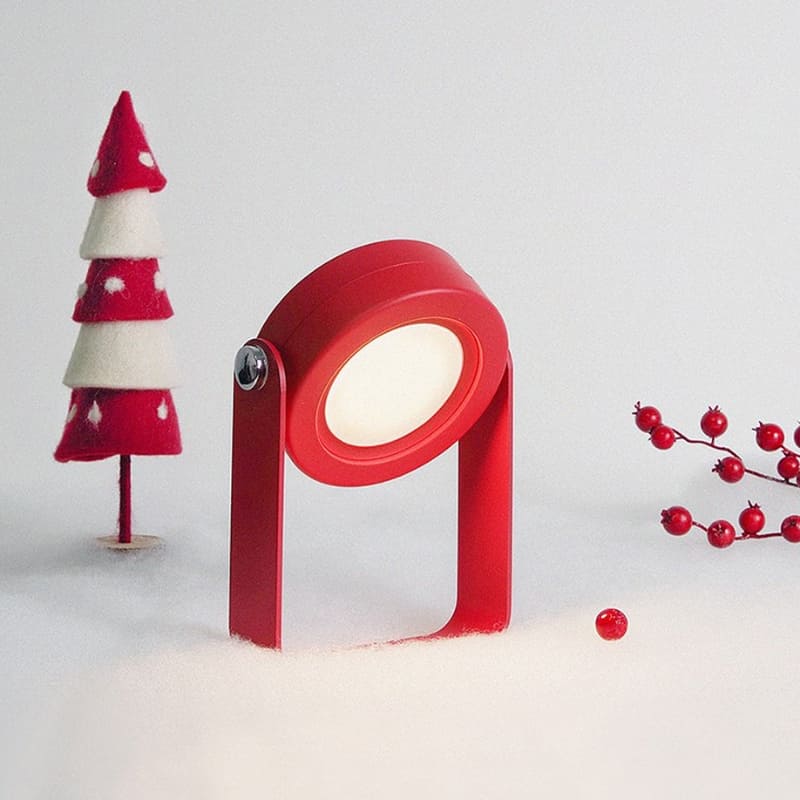 Luminária de Mesa LED com Alça Giro 360 Graus Ajustável - Vermelho Casa Elège