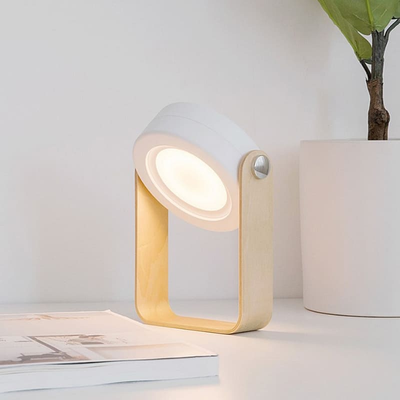 Luminária de Mesa LED com Alça Giro 360 Graus Ajustável - Branco Casa Elège