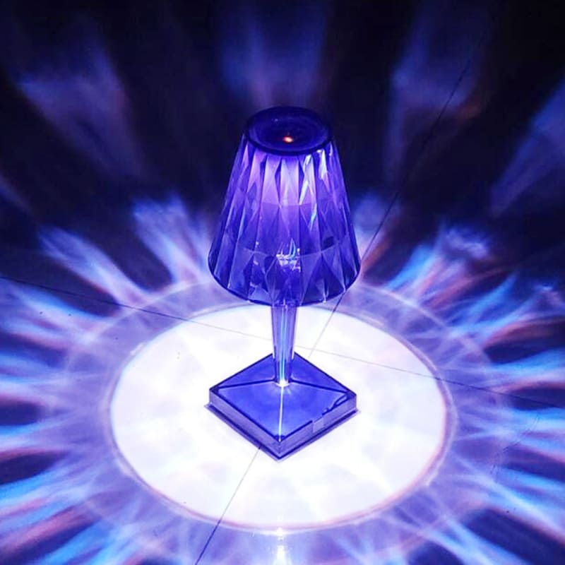 Luminária de Mesa LED Sem Fio 3 Tons Bateria Recarregável - Azul Casa Elège