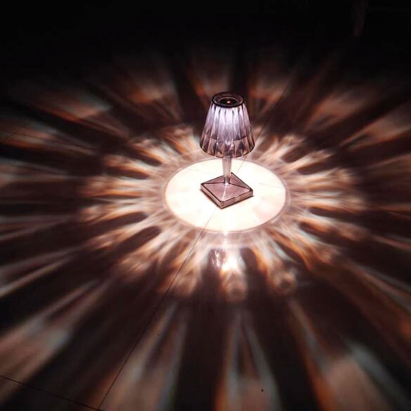 Luminária de Mesa LED Sem Fio 3 Tons Bateria Recarregável - Cinza Casa Elège