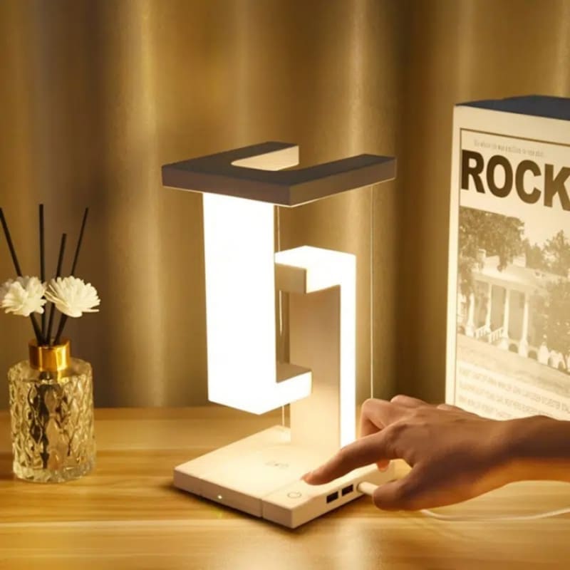Luminária de Mesa com Carregador de Celular por Indução 3 Níveis - Casa Elège