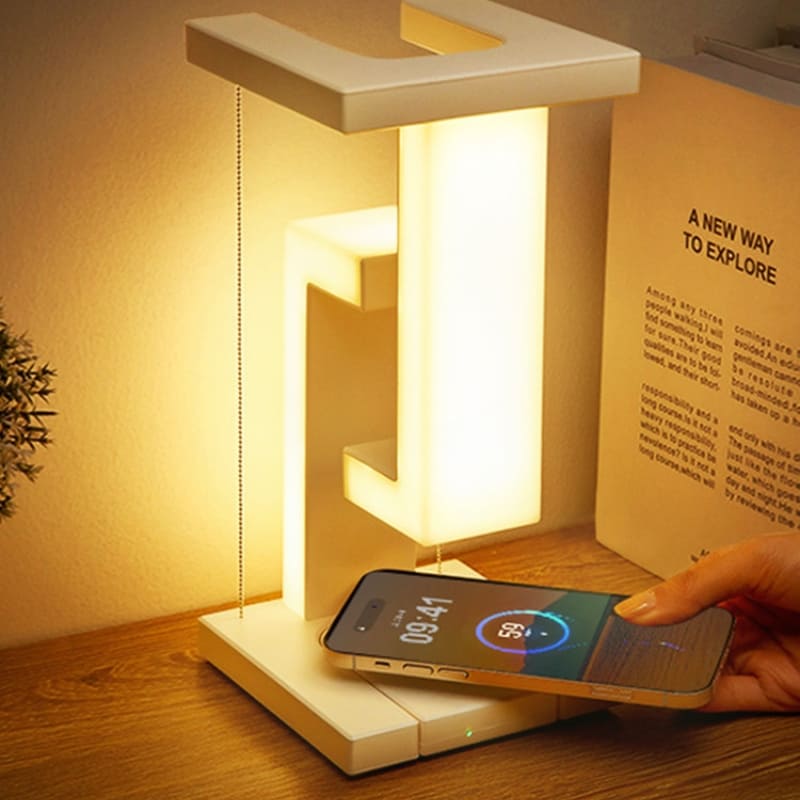 Luminária de Mesa com Carregador de Celular por Indução 3 Níveis - Casa Elège