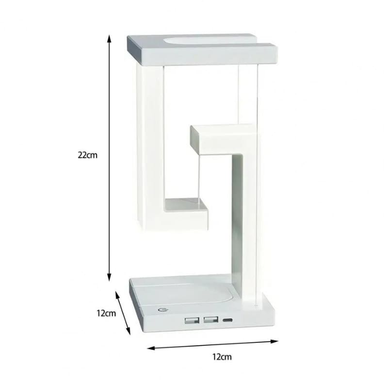 Luminária de Mesa com Carregador de Celular por Indução 3 Níveis - Casa Elège