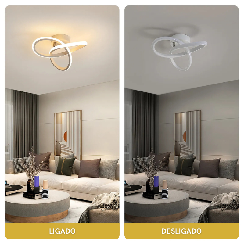 Luminária de Teto LED em Alumínio Plafon Minimalista - Casa Elège