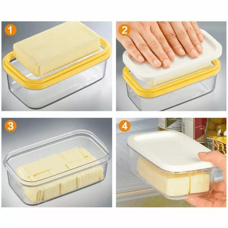Manteigueira Prática com Fatiador e Duas Lâminas 450g - Casa Elège
