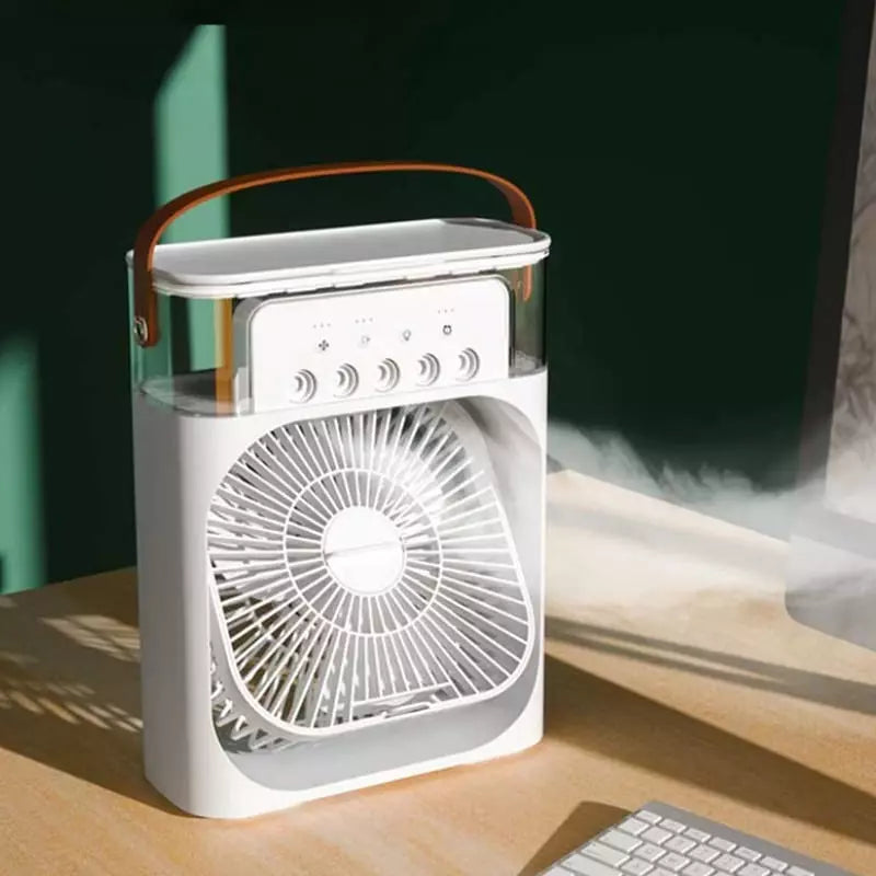 Mini Ar Condicionado Portátil com Ventilador e Umidificador - Branco Casa Elège