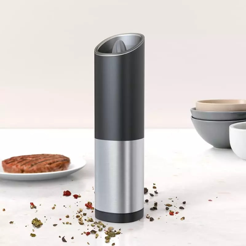 Moedor Elétrico de Pimenta em Aço Inox Ajuste Fino Durável - Prata 1 uni Casa Elège