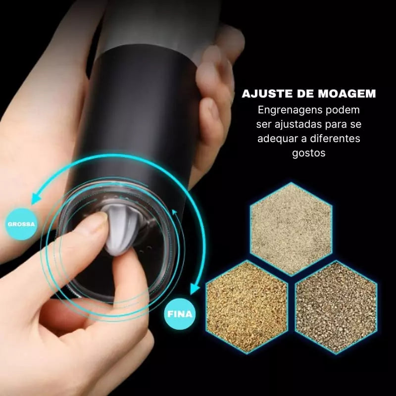 Moedor Elétrico de Pimenta em Aço Inox Ajuste Fino Durável - Casa Elège