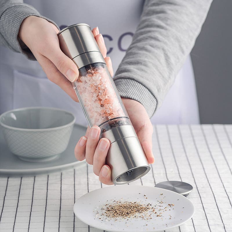 Moedor Manual de Inox 2 em 1 Para Pimenta e Temperos - Casa Elège
