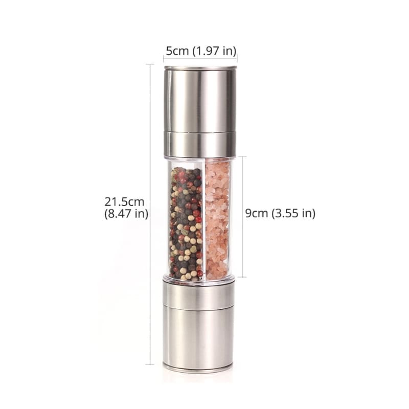 Moedor Manual de Inox 2 em 1 Para Pimenta e Temperos - Casa Elège