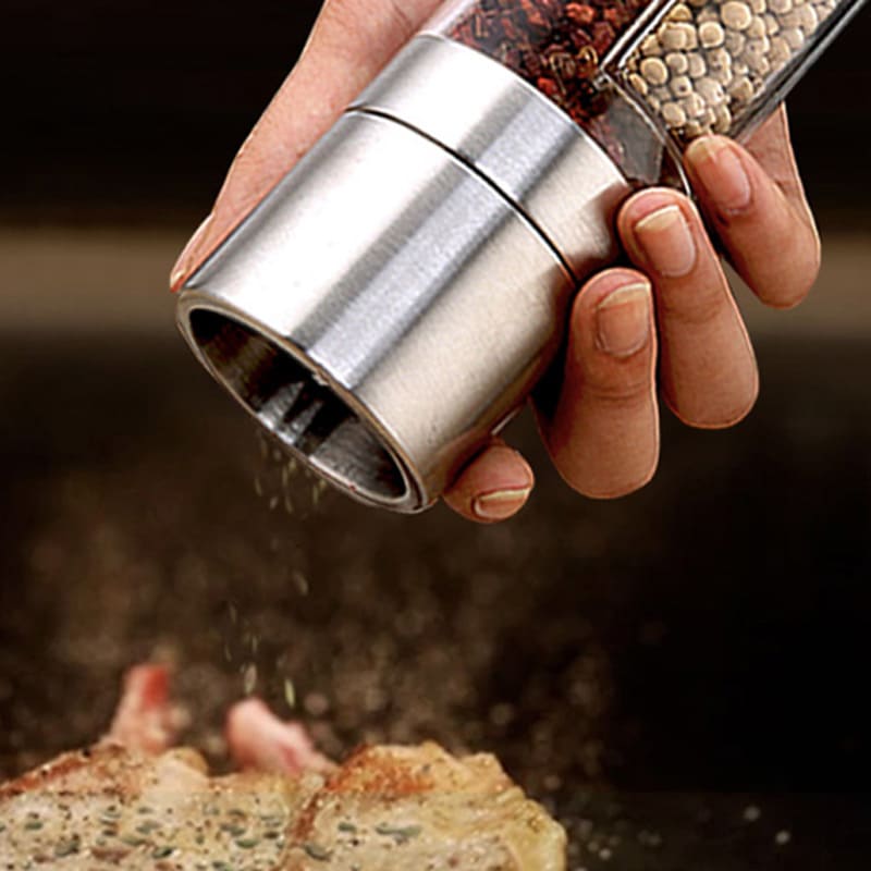 Moedor Manual de Inox 2 em 1 Para Pimenta e Temperos - Casa Elège