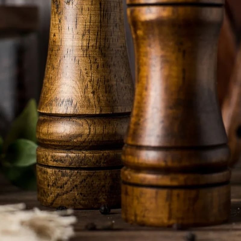 Moedor Manual de Pimenta em Madeira Artesanal Ajustável - Casa Elège