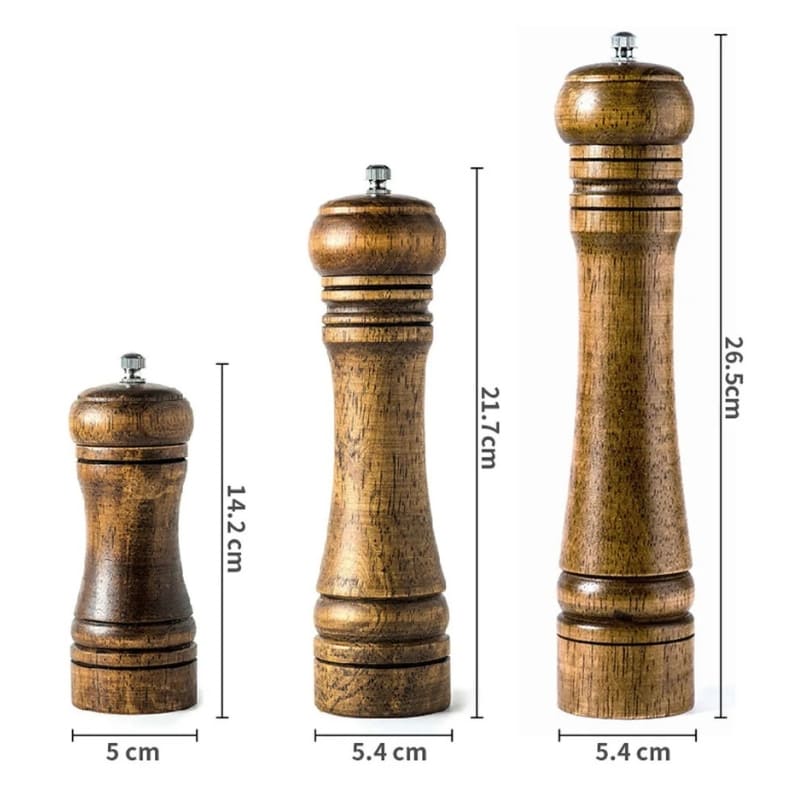 Moedor Manual de Pimenta em Madeira Artesanal Ajustável - Casa Elège