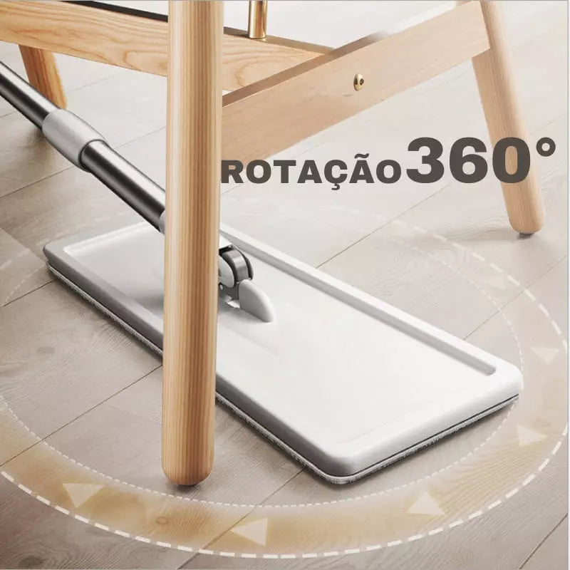 Esfregão Giratório 360 Com Balde E Microfibra - Casa Elège