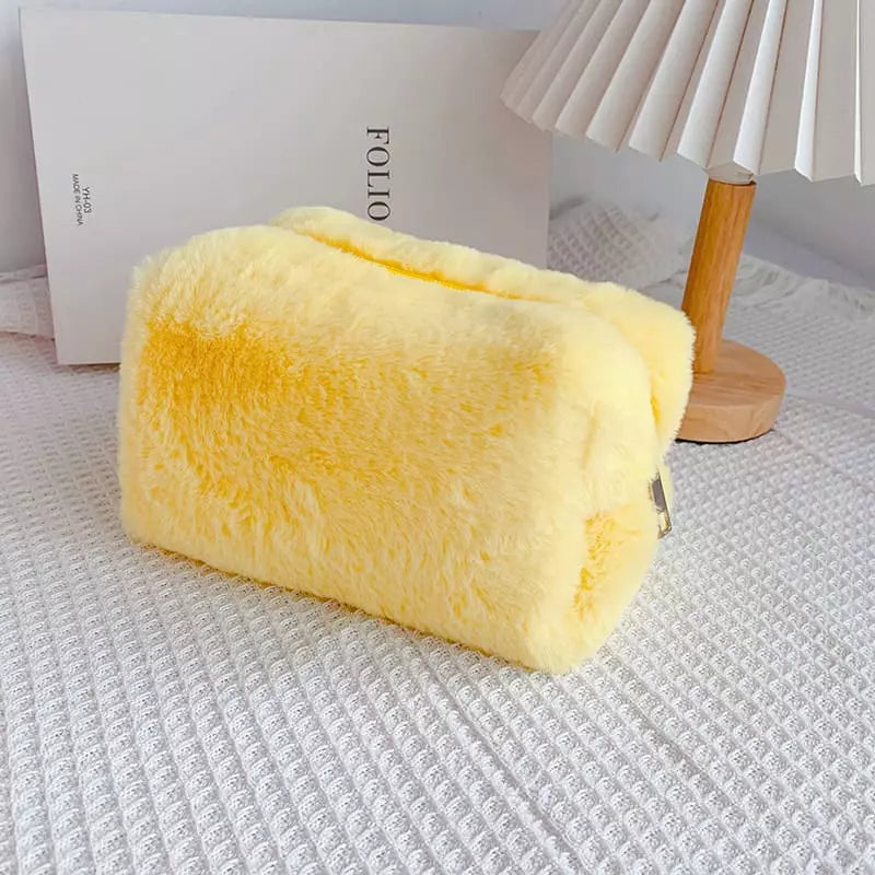 Necessaire Feminina De Algodão Pequena E Resistente - Amarelo Casa Elège