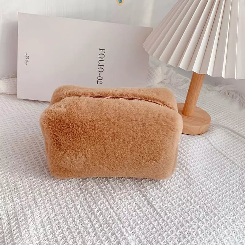 Necessaire Feminina De Algodão Pequena E Resistente - Marrom Casa Elège