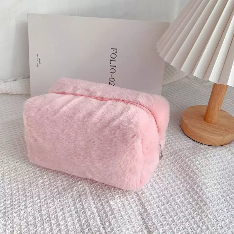 Necessaire Feminina De Algodão Pequena E Resistente - Rosa Casa Elège