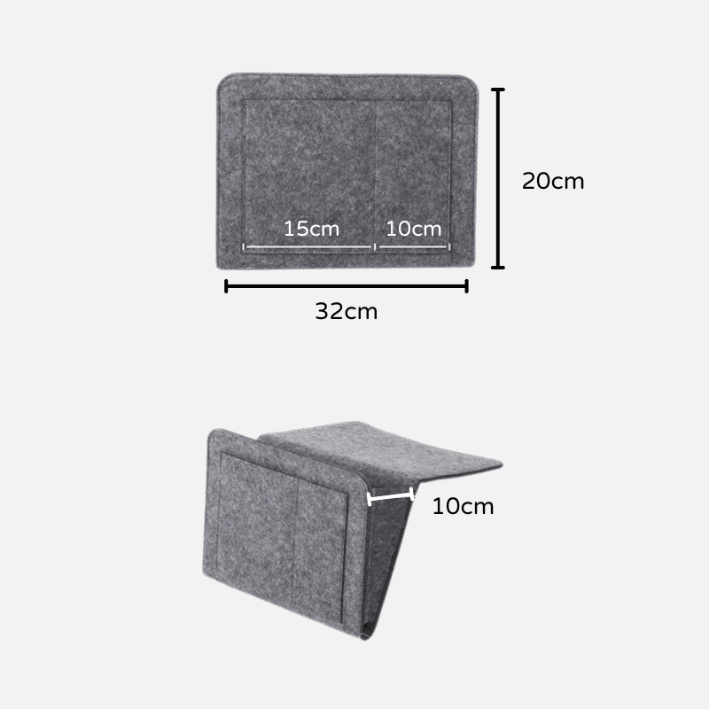 Organizador Lateral Para Sofá e Cama Resistente com Bolsos - Casa Elège