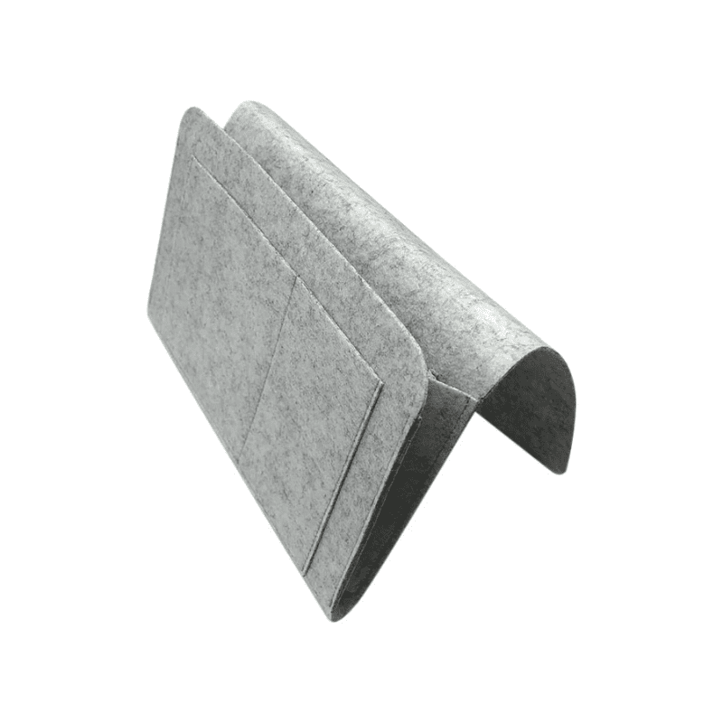 Organizador Lateral Para Sofá e Cama Resistente com Bolsos - Cinza Claro Casa Elège