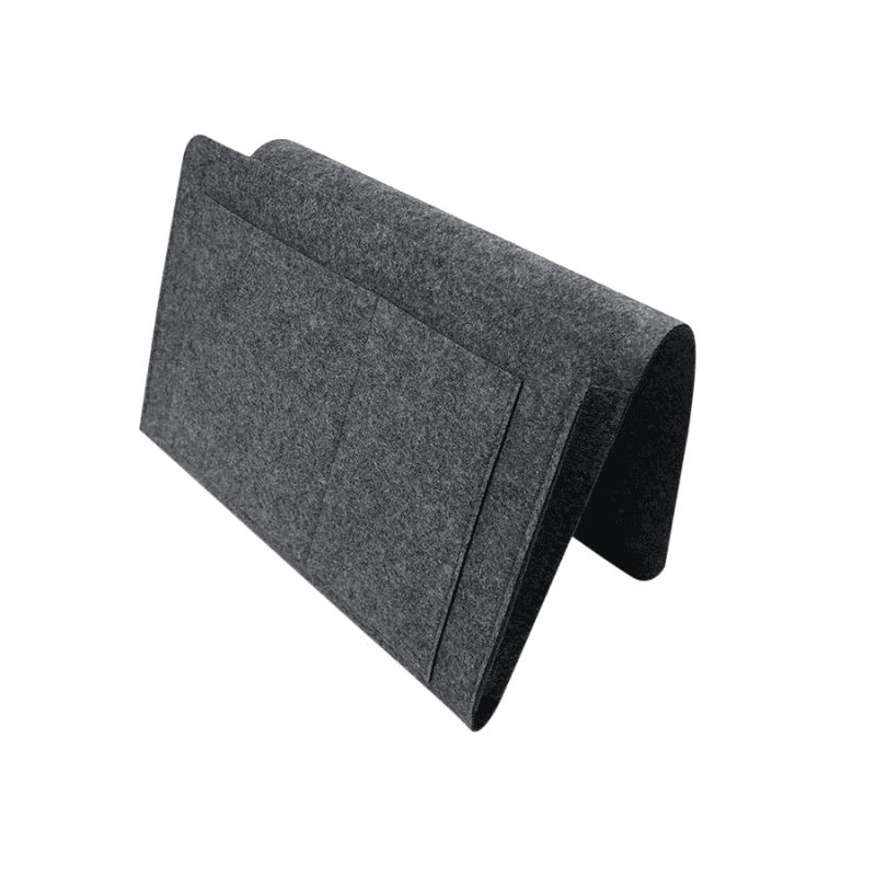 Organizador Lateral Para Sofá e Cama Resistente com Bolsos - Cinza Escuro Casa Elège