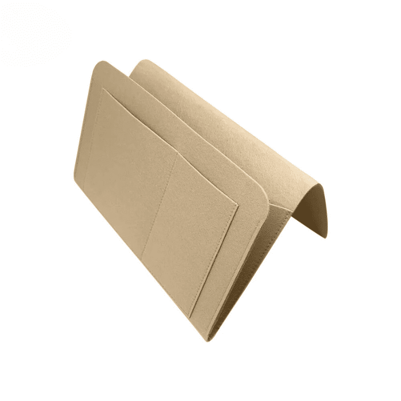 Organizador Lateral Para Sofá e Cama Resistente com Bolsos - Bege Casa Elège