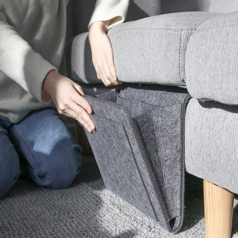 Organizador Lateral Para Sofá e Cama Resistente com Bolsos - Casa Elège