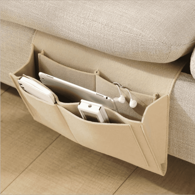 Organizador Lateral Para Sofá e Cama Resistente com Bolsos - Casa Elège