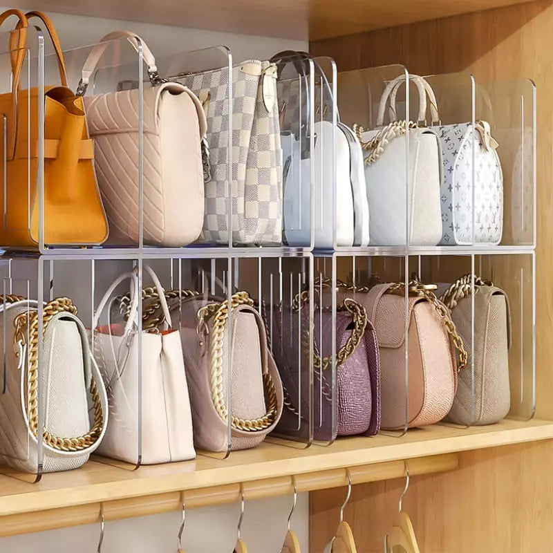 Organizador de Bolsa em Acrílico com Divisória Interna - Casa Elège