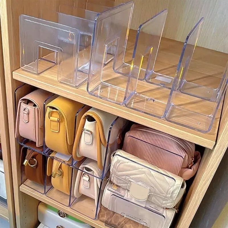 Organizador de Bolsa em Acrílico com Divisória Interna - Casa Elège