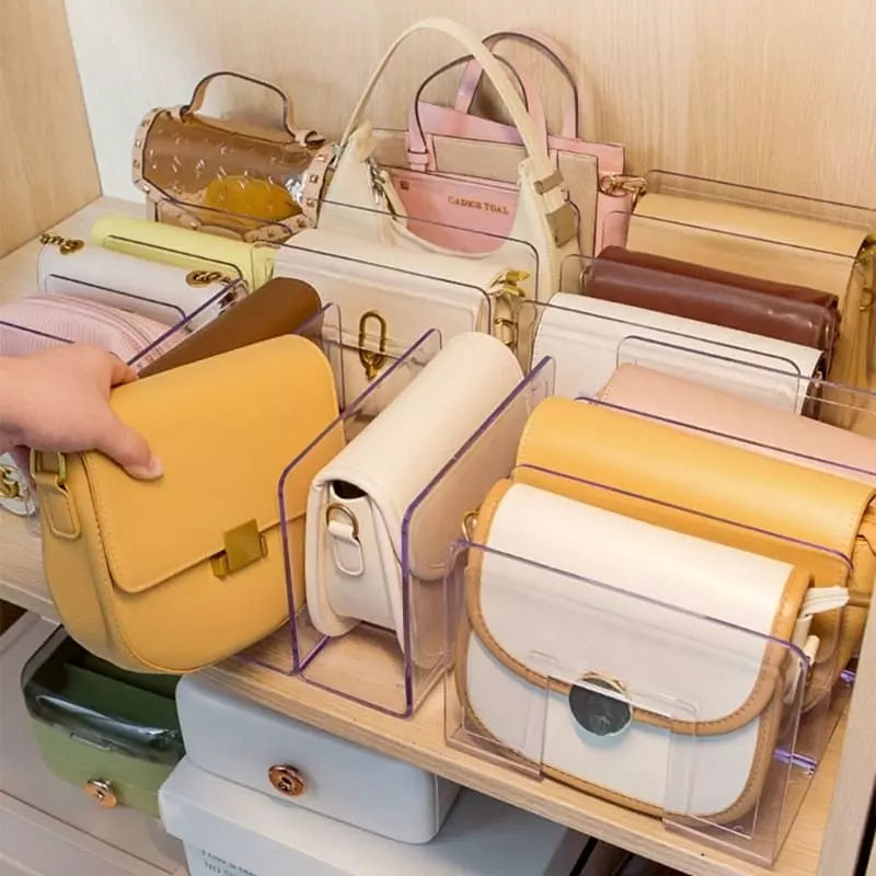 Organizador de Bolsa em Acrílico com Divisória Interna - Casa Elège
