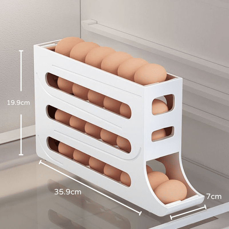 Organizador De Geladeira Em PP Porta Ovos 30 Unidades - Branco Modelo A Casa Elège